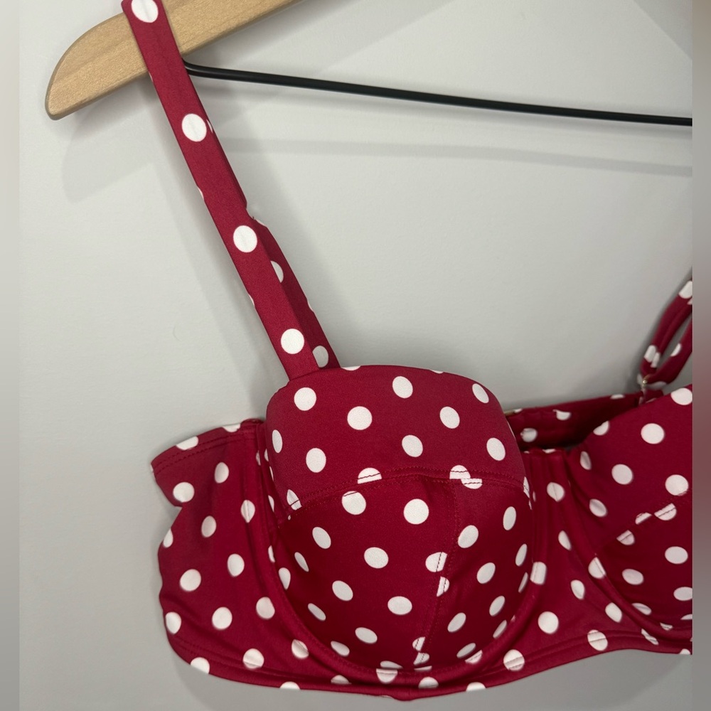 Adore Me NWT Vivien Contour retro polka dot bikini top 38D - Picture 2 of 10